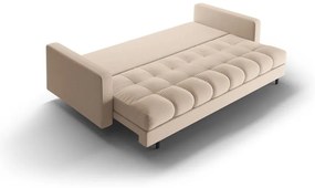 Bézs kinyitható tárolóhelyes kanapé 222 cm Bali – Cosmopolitan Design