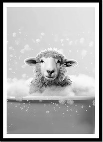 Vászonkép Poszter Keretben Fürdőszoba Wc vicces bárány kos P2517_43x53