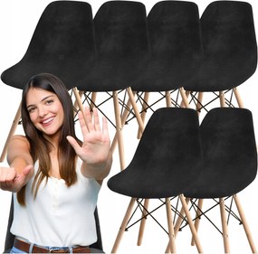 Szett: 6x velúr székhuzat skandináv rugalmas velúr