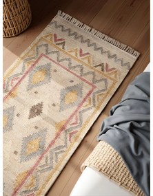 Krémszínű kézi szövésű juta futószőnyeg 80x200 cm Roya Imani – Elle Decoration