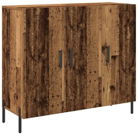 Régi Fa Oldalszekrény 90x34x80 cm Műanyag