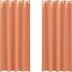 vidaXL Fekete Függöny Gyűrűkkel 2 pcs Terrakotta 225 x 140 cm