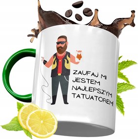 Zöld Bögre Tetováló Születésnapi Ajándék fényképes nyomtatással