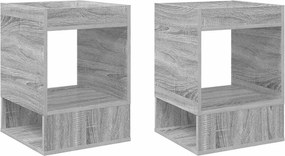 vidaXL Végasztal 2 pcs Szürke Sonoma 40 x 40 x 56 cm Faanyag