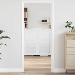 fehér lengőajtók lamellás kialakítású 1 pár 80x80 cm