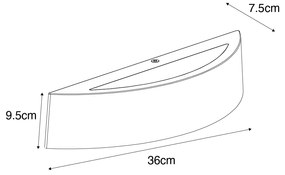 Modern kültéri fali lámpa fehér IP44 - Caz