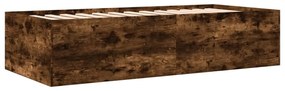 füstös tölgy kanapéágy fiókkal matrac nélkül 90x190 cm