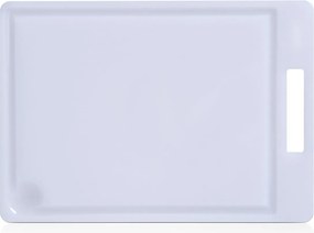 Vágódeszka, műanyag, fehér. Mérete cm-ben 34,5x24,5x0,9
