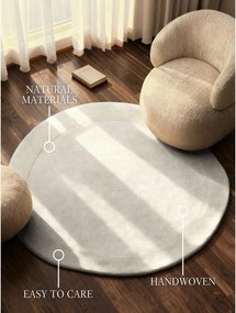 Krémszínű kézi szövésű gyapjúkeverék kerek szőnyeg ø 160 cm Kari Organic – Villeroy&amp;Boch