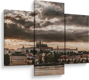 Kép - felhős Prága (90x60 cm)
