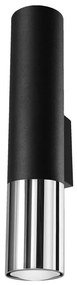 Sollux SL.0938 - Fali lámpa LOOPEZ 2xGU10/10W/230V fekete/króm