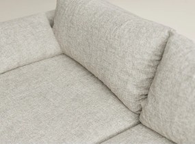 Bézs zsenília kinyitható-tárolóhelyes sarokkanapé (jobb oldali-heverő résszel) Leon – Maison de Rêve