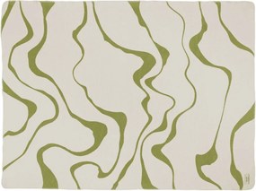 Zöld-krémszínű takaró 150x200 cm Felu – noo.ma