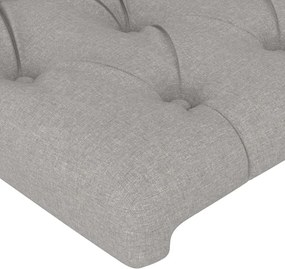 világosszürke szövet fejtámla 100 x 7 x 118/128 cm