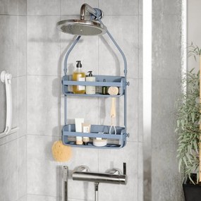 Kék függő műanyag fürdőszobai polc Flex – Umbra