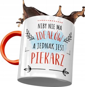 Narancssárga bögre a péknek, nincs tökéletes fotónyomtatással