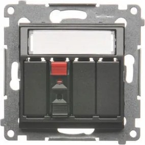 Simon 54 Hangszóró Aljzat 1-es, Feliratozható, Antracit DGL31.01/48