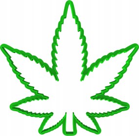 Forma Lyukasztó Mézeskalács kiszúró Marihuána kenderlevél 14cm