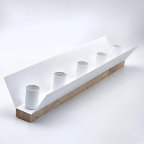 Mennyezeti lámpa ESME 5xE27/15W/230V fehér/tölgy