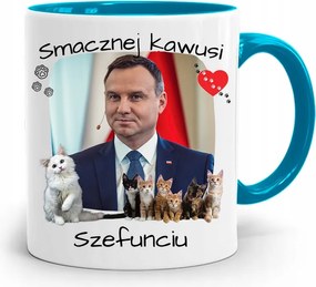 Duda András Kék Elnöki Bögre Neked, fényképes nyomattal