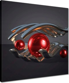 Vászonkép 40x40 Piros gömbök a kézben