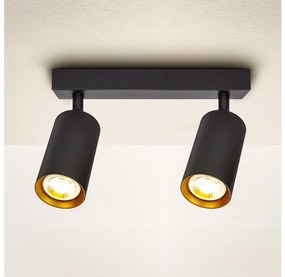 Brilagi - Spotlámpa SELE 2xGU10/30W/230V fekete/arany