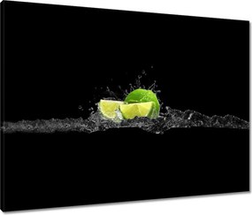 Vászonkép 80x60 Lime fekete
