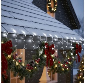 Brilagi - KĂŒltĂ©ri karĂĄcsonyi LED fĂ©nyfĂŒzĂ©r, 400 db LED, 8 ĂŒzemmĂłd, 23 m, IP44 vĂ©delem, hideg fehĂ©r