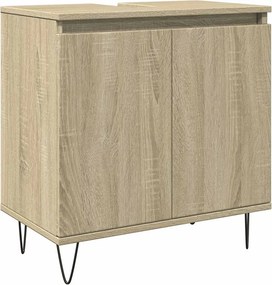 vidaXL sonoma tölgy színű szerelt fa fürdőszobaszekrény 58x30x60 cm