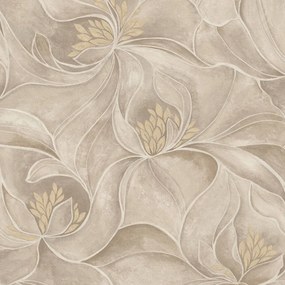 Zambaiti Parati Casa Chic Fiori arany-barna virágos texturált vlies tapéta – Z20121