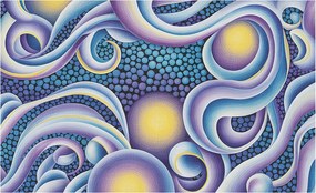 Dekoratív fotótapéta Falra Könnyű összeszerelés Színes örvények 416x254 Ragasztó