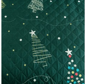 Ágytakaró CHRISTMAS DRIFT mintával, zöld Méret: 170 x 210 cm