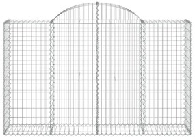 40 db íves horganyzott vas gabion kosár 200x50x120/140 cm