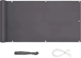 Erkélyszőnyeg Napellenző Erkélyre Antracit 90 x 300 CM