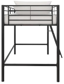 Fekete magasított gyerekágy 90x200 cm Jodie – Støraa