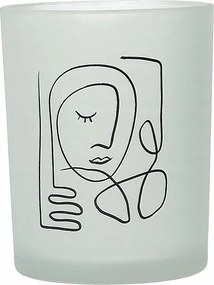 Dekoria Stílusos üveg gyertyatartó 13cm