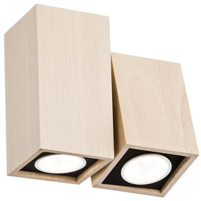 Argon 796 - Fali spotlámpa MONTREAL 2xGU10/5W/230V bükkfa