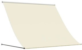 krémszínű szövet és acél feltekerhető napellenző 200 x 150 cm