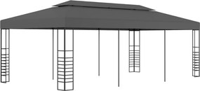 vidaXL antracitszürke pavilon 3 x 6 m