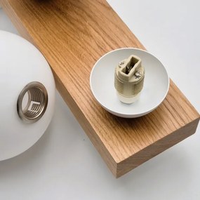 Csillár zsinóron CORTINA 2xE27/15W/230V + 2xG9/5W/230V fehér/tölgy