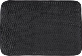 Fürdőszobaszőnyeg fekete Brazi 40x60cm puha fürdőszoba szőnyeg dekoratív