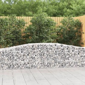 Íves horganyzott vas gabion kosár 400x50x60/80 cm