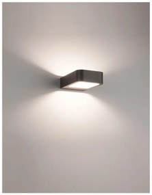 Nova Luce kültéri fali lámpa, szürke, 3000K melegfehér, beépített LED, 1x6W, 280 lm, 713312