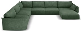 Sötétzöld sarokkanapé (bal oldali) Vanda – Mazzini Sofas