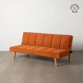 Téglavörös zsenília kinyitható kanapé 175 cm – Ixia