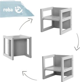 Szürke gyerek pad Country Style – Roba