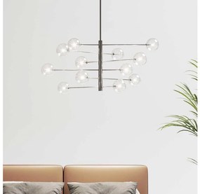 Ideal Lux - LED Csillár rúdon EQUINOXE 12xG4/2W/230V átm. 124 cm króm/átlátszó