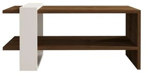 Dohányzóasztal Gaye - Walnut, White