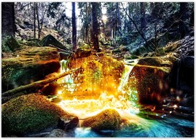 Poszterek 100x70 Hegyi vĂzesĂ©s TĂĄjkĂ©p