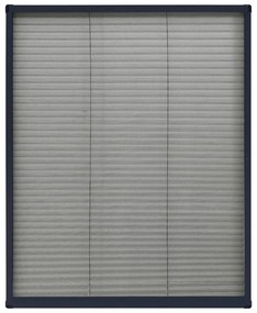 antracitszürke alumínium pliszé ablakszúnyogháló 60 x 80 cm